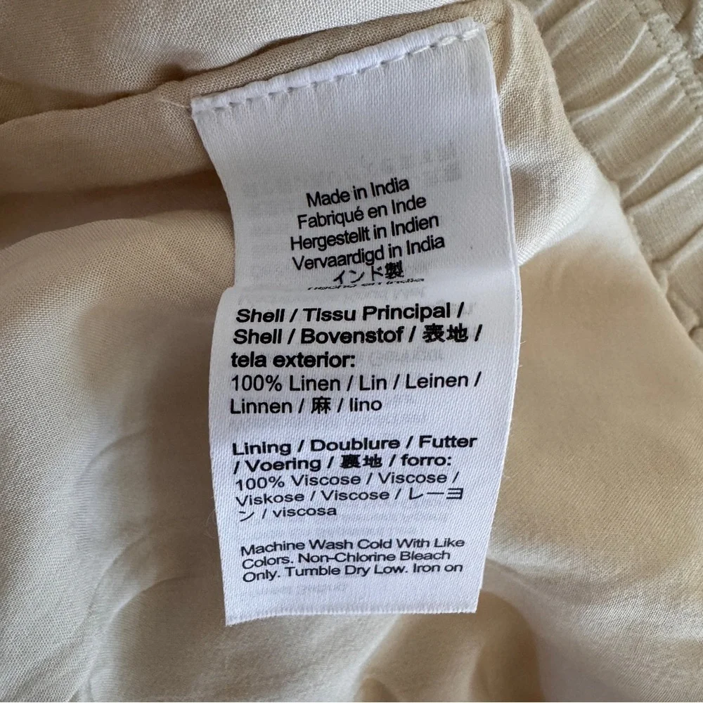 J Crew Ivory 3 Inch Stratus Short in Linen Womens Size L